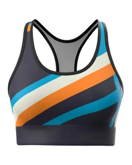 Women’s Running Crop Top – Flash Orange Racer Back