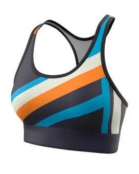 Women’s Running Crop Top – Flash Orange Racer Back