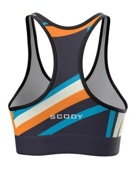 Women’s Running Crop Top – Flash Orange Racer Back