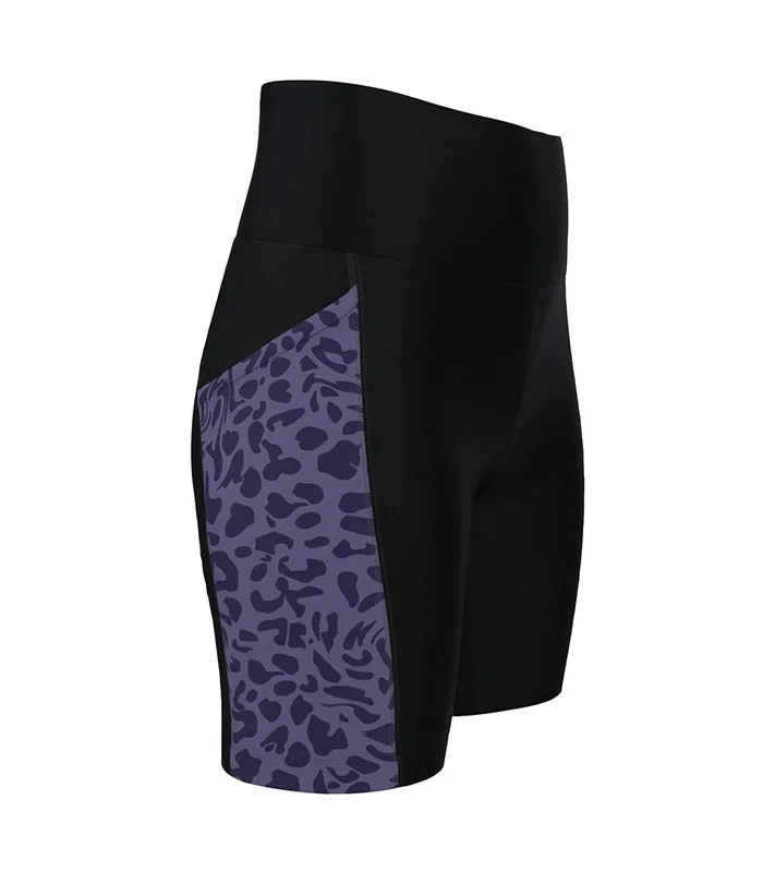 Leopard Medium Rise Tights, 6", Phone pockets - Clearance