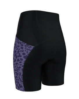 Women’s Leopard Tights – 6 Phone Pockets | Medium Rise