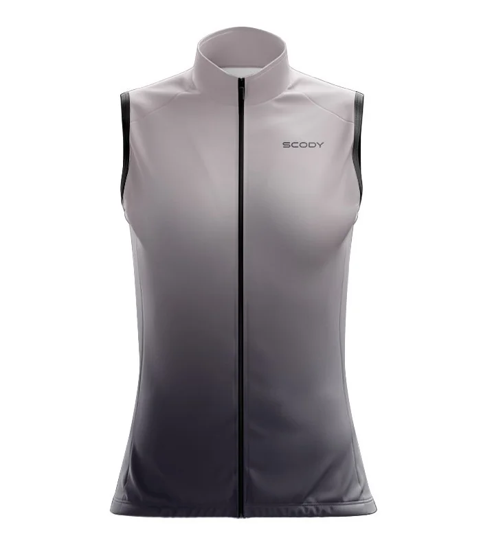 Cycle Gilet with pockets - Warm Grey, Lightweight, Windproof