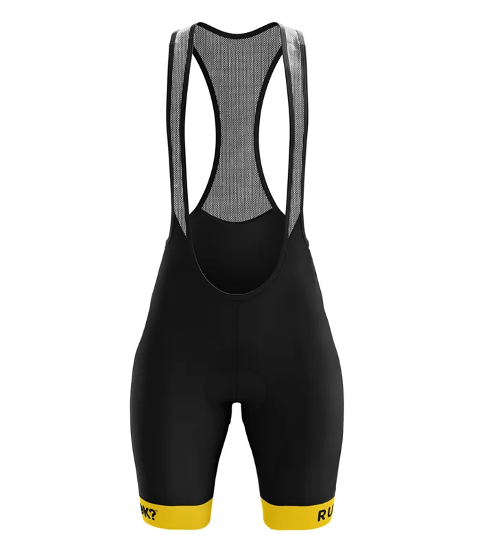 Black Cycle Bib Shorts, X-Opaque Cuff, Supporting RUOK