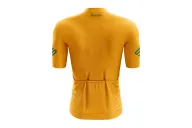 Staple Satsuma Spritz Deep Yellow with Vital Green logo detail Performance Cycle Jersey | Cycling Clothing