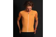 Staple Satsuma Spritz Deep Yellow with Vital Green logo detail Optimise Cycle Jersey | Cycling Clothing