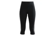 Women's 3/4 Length Running Tights - Pure Black | SCODY