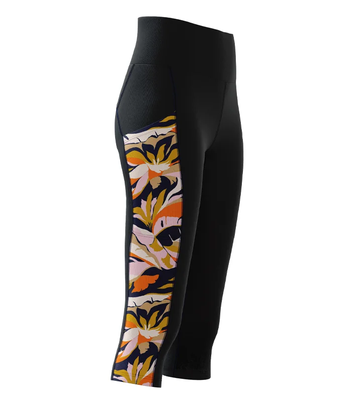 3/4 Length Medium Rise Tights, Pockets - Mahalo, Women
