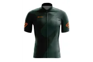 Racing Green Cycle Jersey with Orange Logo detail | Cycling Clothing