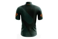 Racing Green Cycle Jersey with Orange Logo detail | Cycling Clothing