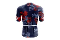 Hana Navy Jersey with subtle floral detail