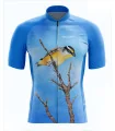 Australian Artist Cycle Jersey featuring a bright Pardalote perched on a branch against the blue Australian sky | Cycling Gear