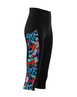 Fluoro Splash Women's 3/4 Active Tights - Fluorescent Design