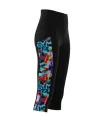 Fluoro Splash Women's 3/4 Active Tights - Fluorescent Design