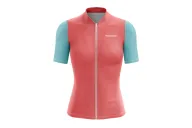 Lightweight Women’s Cycling Jersey – Coral & Light Blue