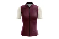 Lightweight Women’s Cycling Jersey – Maroon & Cream