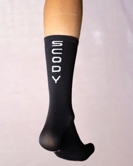 SCODY Black Cycling Socks Unisex – Breathable & Durable