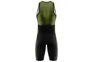 Moss green triathlon suit with moss upper body and black lower body | Triathlon Gear