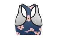 SCODY Women’s Flower Crop Top – Racer Back, Light Support