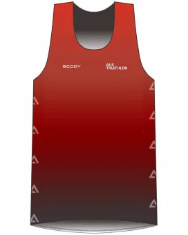 AusTriathlon SA State Team Ultra Light Weight Run Singlet, Men| Running Gear