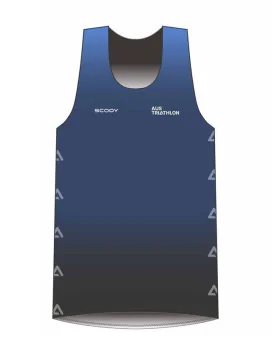 AusTriathlon VIC State Team Ultra Light Weight Run Singlet, Men| Running Gear
