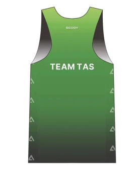 AusTriathlon TAS State Team Ultra Light Weight Run Singlet, Men| Running Gear
