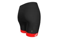 Black Women's Cycle Shorts with red cuffs | Scody Made in Australia