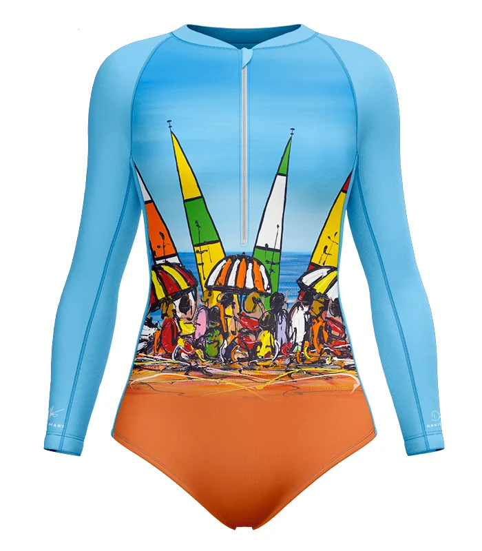Sleeved Swimsuit, UPF50+ - Beach Party