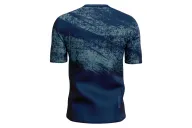 Navy/Blue Gravelled Mountain Bike Shirt with zip pocket - Men | Mountain Biking | Commuter