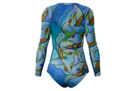 Kristy Ann Duffy Joy of Flight Sleeved Swimsuit, UPF50+ | Beach Wear