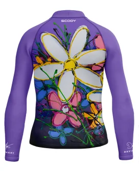 David Hart Floral Junior Surf Rashie, UPF50+| Beach Wear
