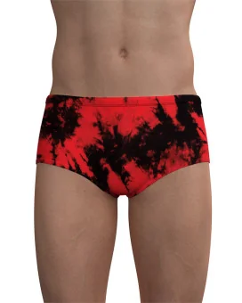 Men's Tie Dyed Swim Trunks – Red Chlorine Resistant