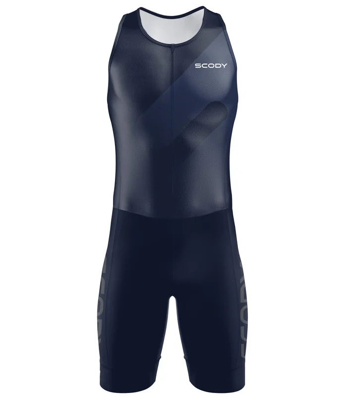 Perform Triathlon Suit, Front Zip, Slide Navy