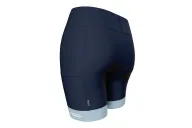 Navy Women's Cycle Shorts with Quilted cuff and pockets on legs | Scody Made in Australia
