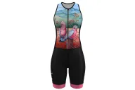Women's sleeveless triathlon suit featuring Kristy-Ann Duffy's artwork | Flexible payment options| Triathlon Suits