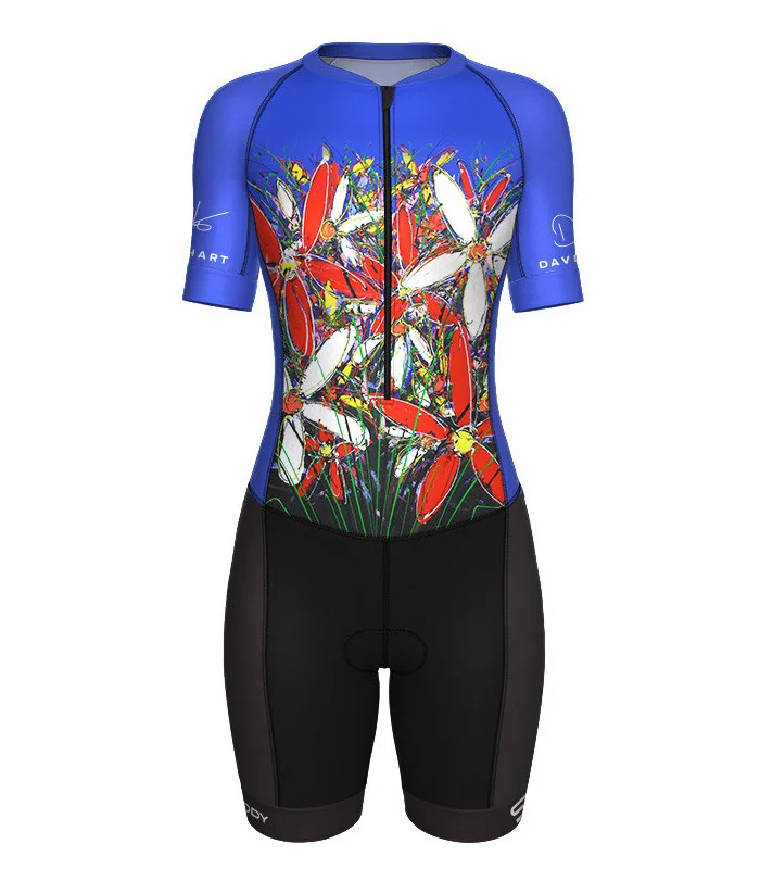 Optimised A.I.R Triathlon Suit, 3/4 zip - Tangled Flowers