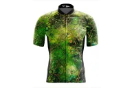 Performance Cycle Jersey, Floral Cluster by Chloe Hart - Green | Made in Australia