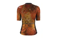 Optimise Cycle Jersey, Floral Cluster - Orange | Made in Australia