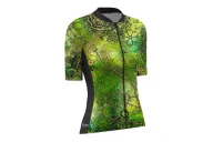 Optimise Cycle Jersey, Floral Cluster - Green | Made in Australia