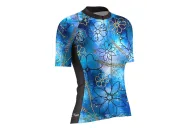 Optimise Cycle Jersey, Floral Cluster - Blue | Cycling Gear