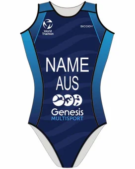 Women's Triathlon Swim Suit, named and swim optimised | Made in Australia