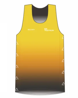 WA Triathlon State Team Ultra Light Weight Run Singlet, Men| Running Gear