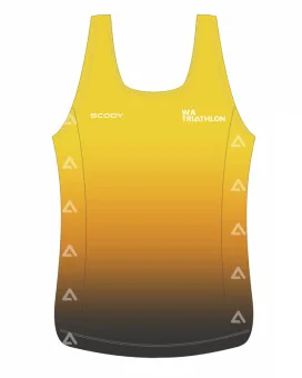 WA Triathlon State Team Ultra Light Weight Run Singlet, Women| Running Gear