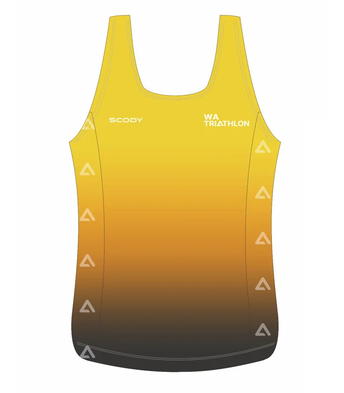 WA Triathlon State Team Ultra Light Weight Run Singlet, Women