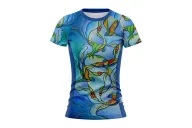 Joy of Flight Women's Run Shirt featuring art by Australian Artist Kristy-Ann Duffy| Made in Australia