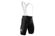 Cargo Cycle Bib Shorts, Pure Black with mesh pockets and fabric cuffs | Made in Australia