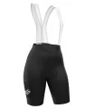 Cargo Cycle Bib Shorts, Pure Black with mesh pockets and fabric cuffs | Made in Australia