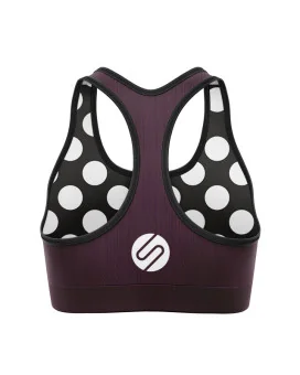 SCODY Women’s Plum Racer Back Crop Top – Light Support