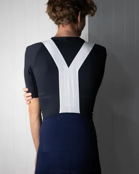 Men’s Navy Cycling Bib Shorts – Seamless Straps | SCODY