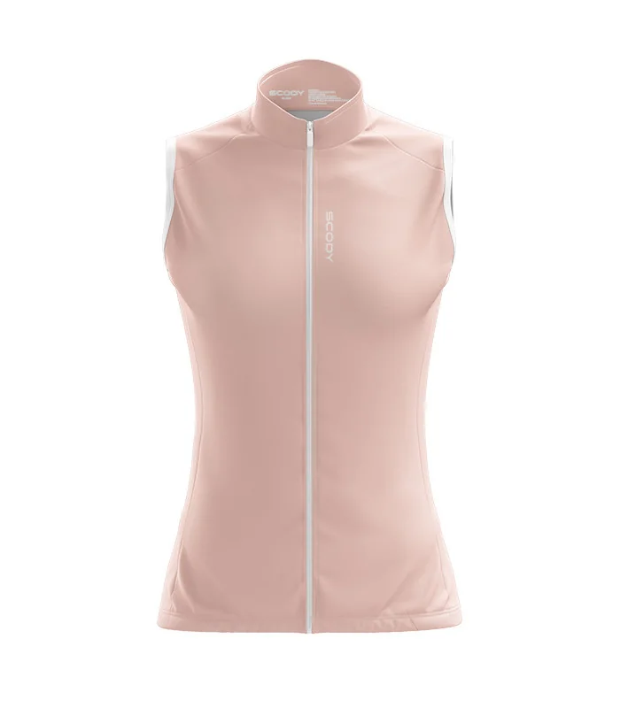 Cycle Gilet with Pockets - Staple Pale Rose, Lightweight, Windproof