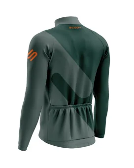 Men’s Long Sleeve Cycling Jersey – Racing Green | SCODY